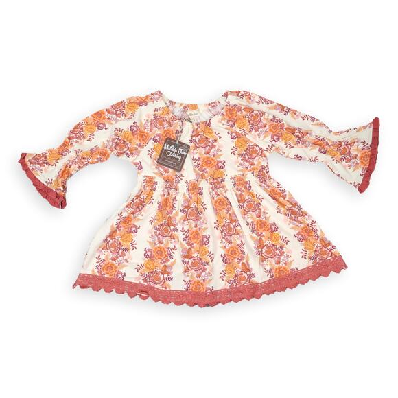 Matilda Jane Just Imagine Charlotte Girl's Floral Print Peasant Top 6 NWT - Picture 1 of 9